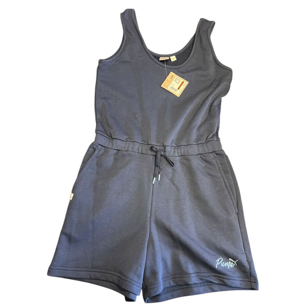 Puma XS live in romper sleeveless navy blue elastic waist   Jumpsuit